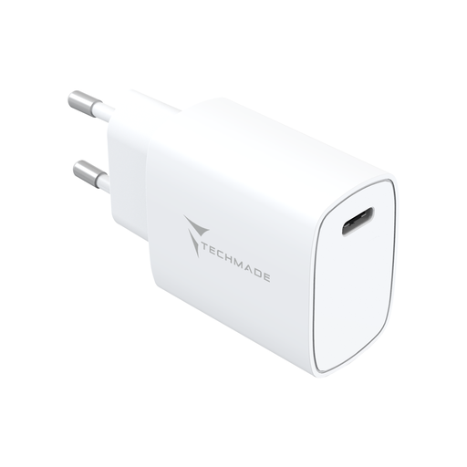 [8099990149433] Techmade Caricabatterie USB-C 20W White TM-P926-PD320W