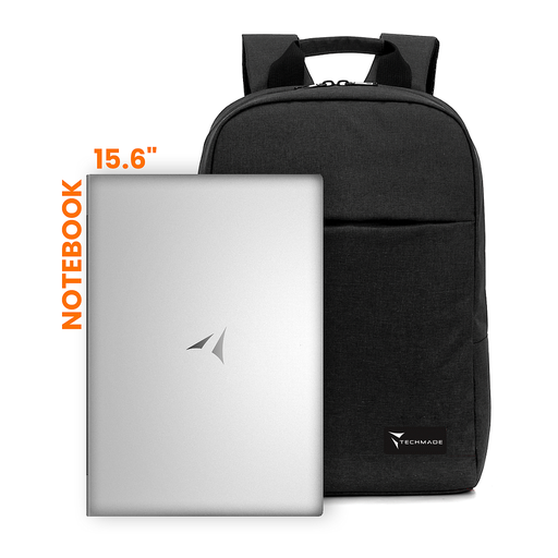 [8099990145152] Techmade Backpack PC 15.6" Black TM-KLB-BK