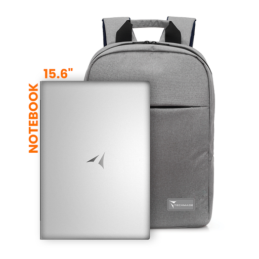 [8099990145176] Techmade Borsa PC 15.6" Grey TM-KLB-GY