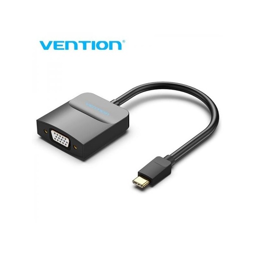 [6922794746114] Vention Adapter Type-C To VGA 0.15m Black TDDBB