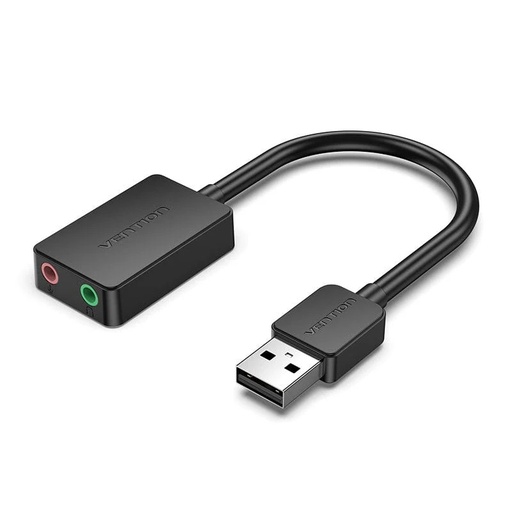 [6922794761063] Vention Adapter USB To Mic and Audio Black CDYB0