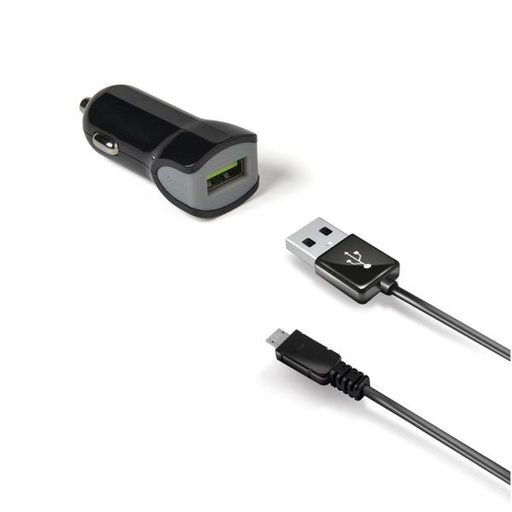 [8021735724964] Celly Auto Caricabatterie USB + cable Micro USB black CCUSBMICRO
