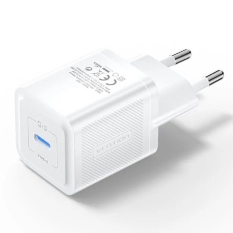 [6922794782105] Vention Caricabatterie USB-C 20W GaN White FEPW0-EU