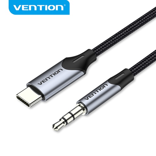 [6922794751132] Vention Data Cable Type-C To Jack 3.5mm 1m Aluminum Gray BGKHF
