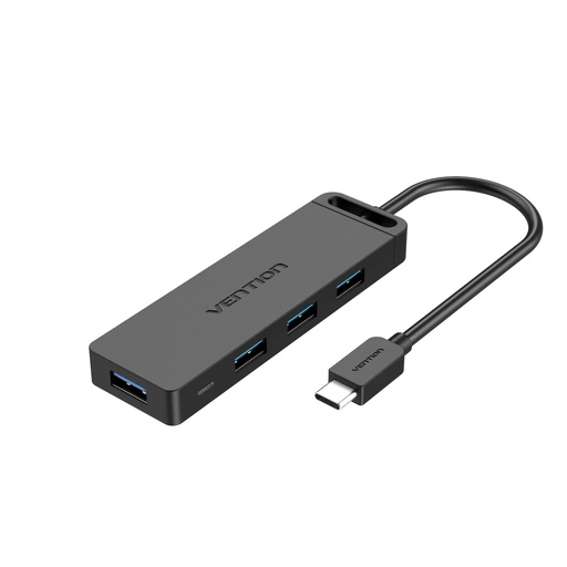 [6922794746732] Vention Hub Type-C 5 in 1 con 4 Porte USB 3.0, 1 Micro-USB Black TGKBB