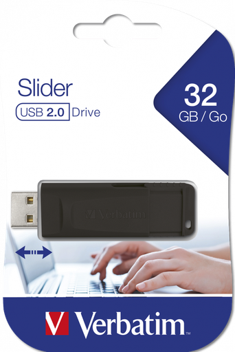 [023942986973] Verbatim PenDrive 32GB 2.0 Slider 98697