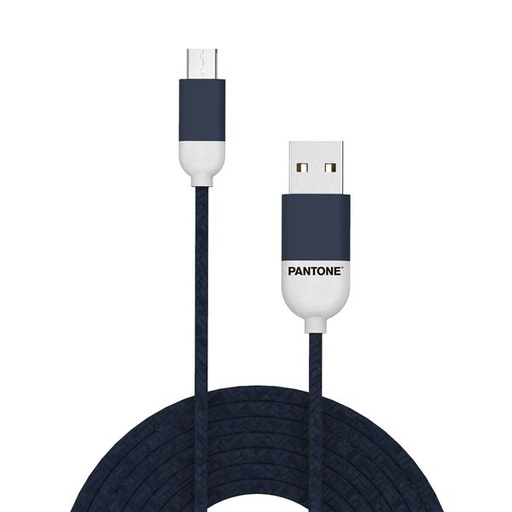 [4713213361191] Data cable MircoUsb Celly PANTONE 2.1A 1.5mt PT-MC001-5N navy blue