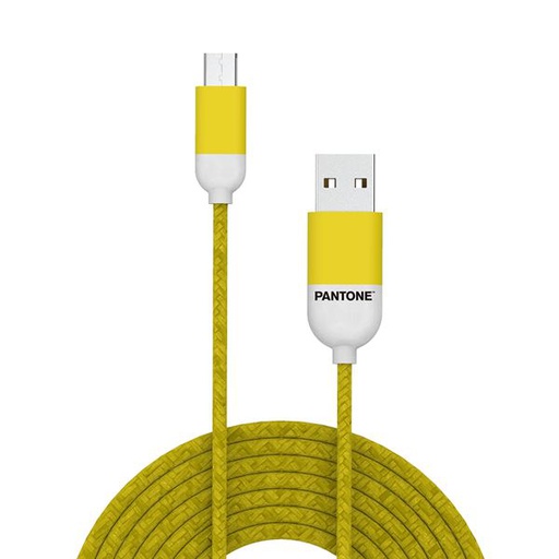 [4713213361153] Data cable MircoUsb Celly PANTONE 2.1A 1.5mt PT-MC001-5Y yellow