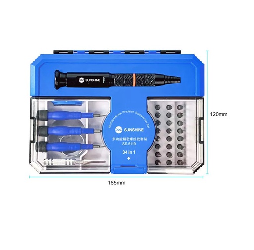 [6941590205182] Sunshine Screwdriver Kit 34 in 1 multi-function precision SS-5119