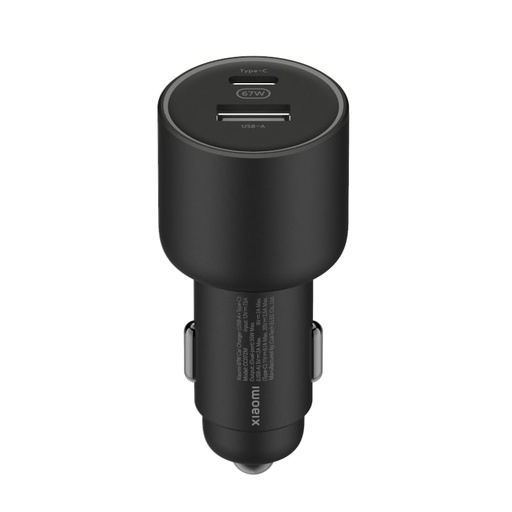 [6941812704226] Xiaomi Caricabatteria per Auto 2 Porte (USB+USB-C) 67W Black BHR6814GL