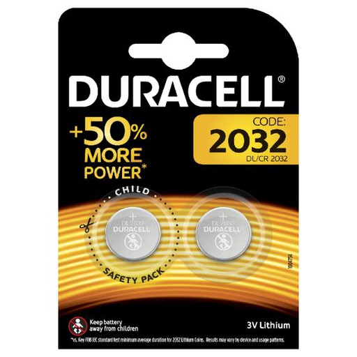 [5000394203923] Duracell 3V lithium button battery 2pcs DL2032 CR2032