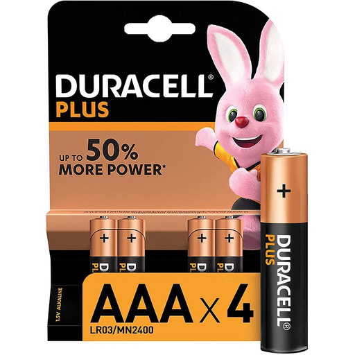 [5000394023130] Duracell battery ministilo alkaline AAA Plus +50% 4pcs LR03 MN2400