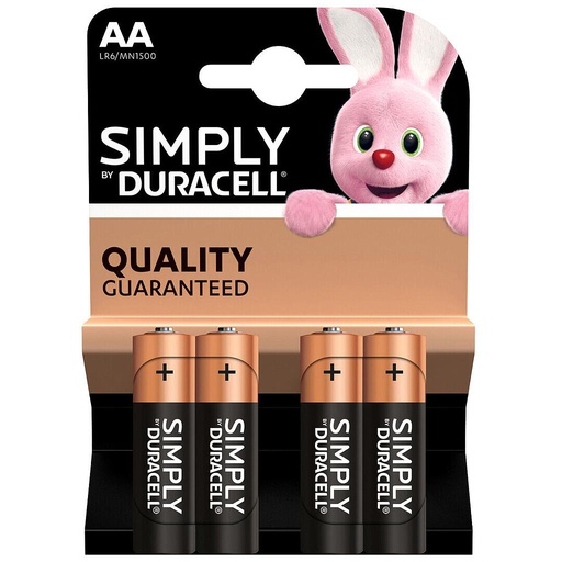 [5000394002241] Duracell battery stilo AA simply 4pcs LR6 MN1500