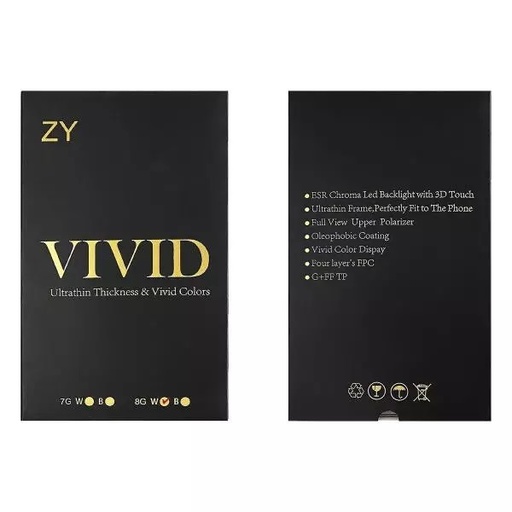 [17917] ZY Display LCD Per iPhone 8 White Vivid FHD TFT