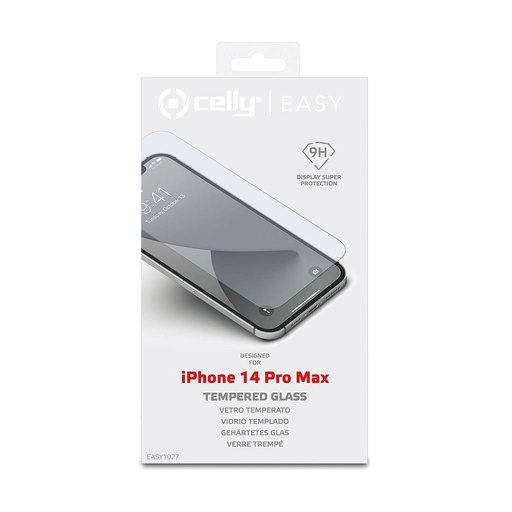 [8021735196846] Celly pellicola vetro per iPhone 14 Pro Max easy glass EASY1027