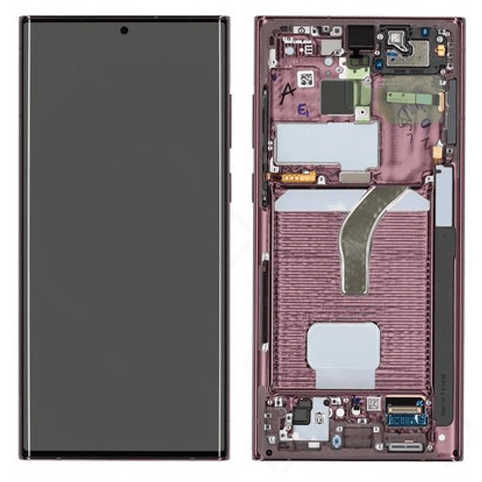 [15628] Samsung Display Lcd S22 Ultra 5G SM-S908B burgundy GH82-27489B
