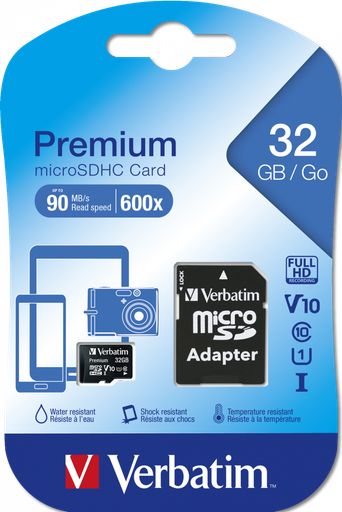 [023942440833] Verbatim Micro SD 32GB classe 10 SDHC 44083