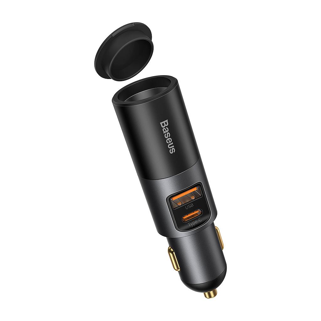 [6953156206694] Baseus Share Together car charger 120W 2x ports (USB + USB-C) with expansion port grey CCBT-C0G