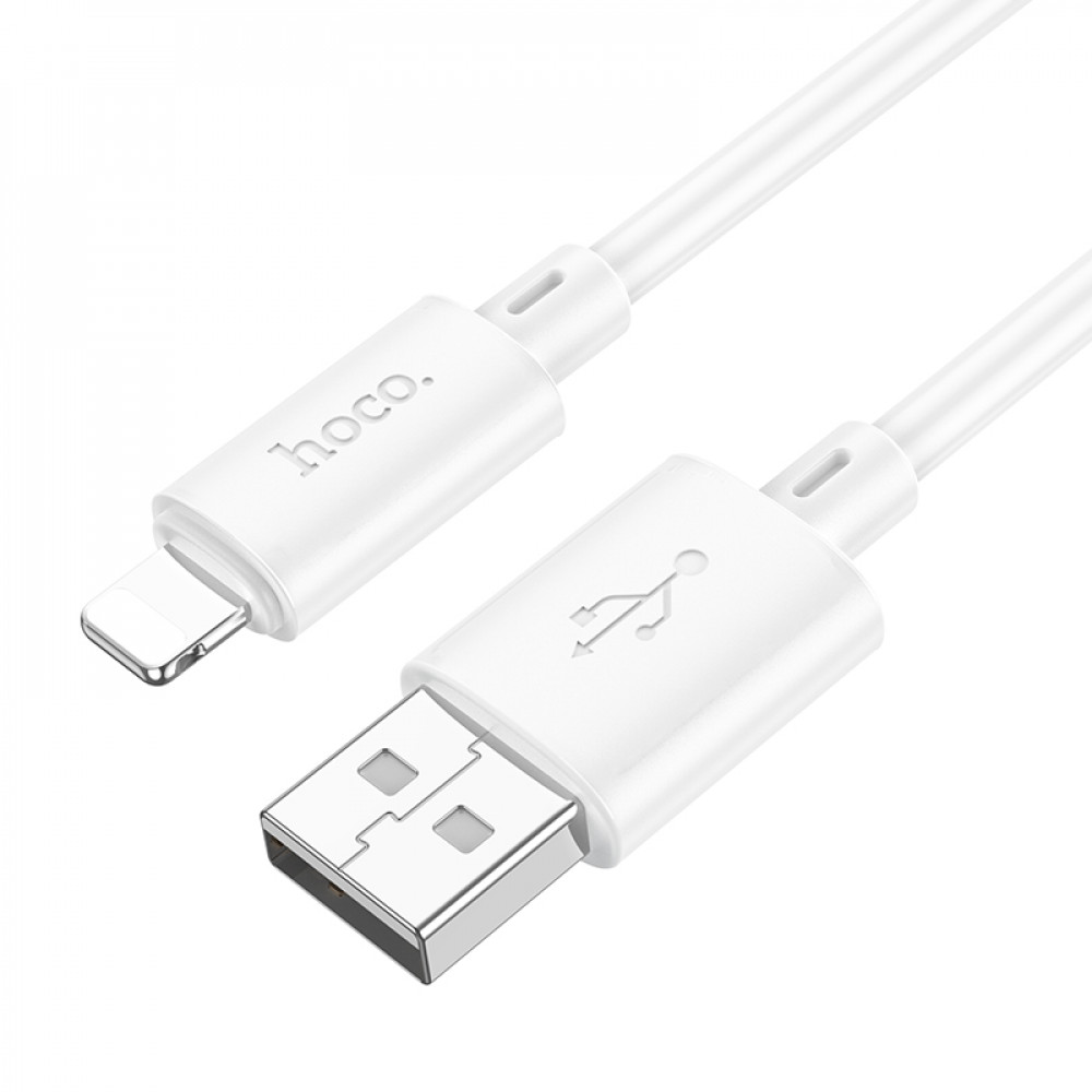 [6931474783318] Hoco data cable Lightning 1mt 2.4A fast charging white X88