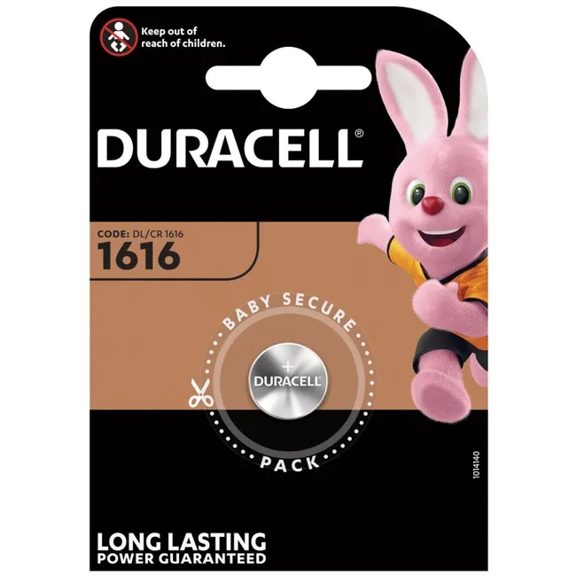 [16366] Duracell lithium button battery 3V 1pcs CR1616 DL1616