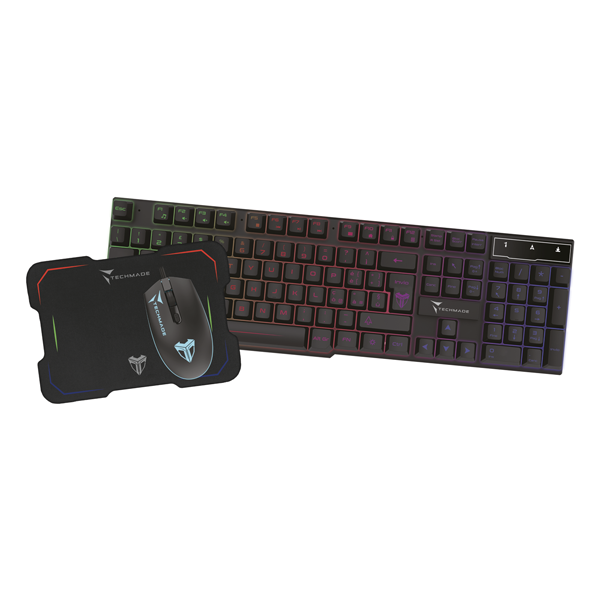 [8099990146531] Techmade keyboard mouse & gaming mousepad TM-COMBOGAMING
