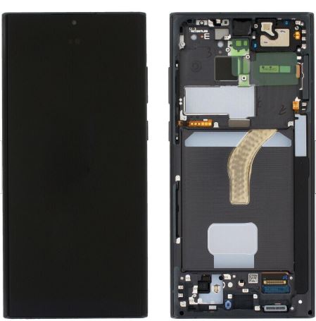 [16495] Samsung Display Lcd S22 Ultra 5G SM-S908B phantom black GH82-27489A GH82-27488A