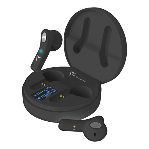 [8099990143837] Techmade Auricolari Bluetooth black TM-HP178-BK