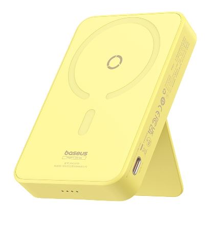 [6932172647094] Baseus Power Bank 5000mAh 20W MagSafe Magnetic Wireless MagPro Lemon Yellow P10064101Y23-00