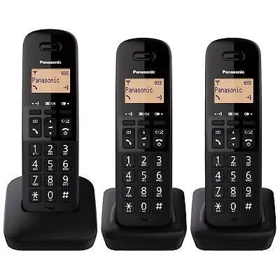 [5025232910557] Panasonic Cordless DECT Trio Black KX-TGB613JTB