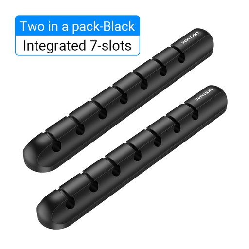 [6922794753150] Vention Organizer for Cable 7 ports black 2 pcs KBSB0-2