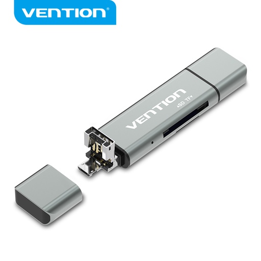 [6922794736542] Vention Lettore di schede esterno multifunzione USB gray CCJH0