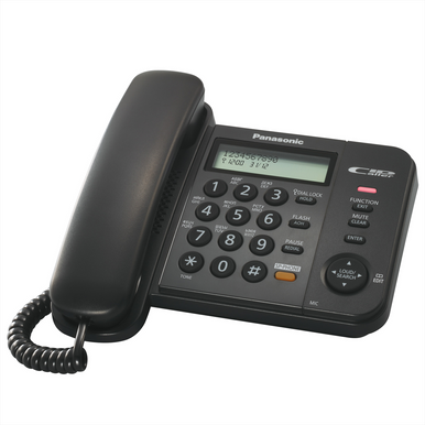 [5025232490783] Panasonic Telefono Fisso Black KX-TS520EX1B 