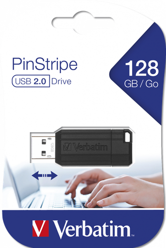 [023942490715] Verbatim PenDrive 128GB 2.0 Pinstripe 49071