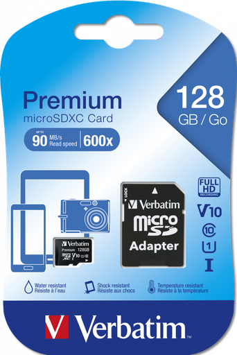 [023942440857] Verbatim Micro SD 128GB class 10 UHS-I 44085