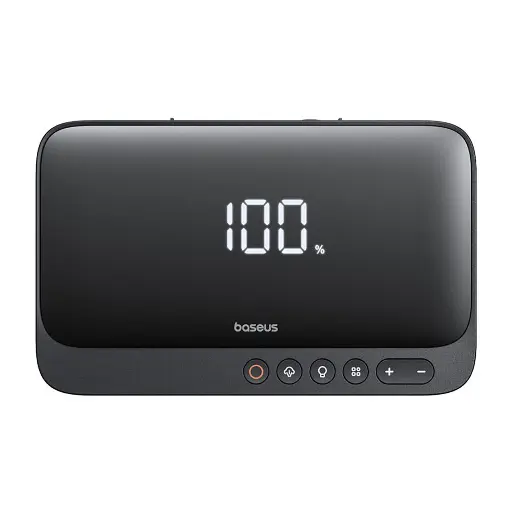 [6932172654351] Baseus Jump Starter Power Bank 6000mAh 4 in 1 With Flashlight and Compressor Black C00245902111-00