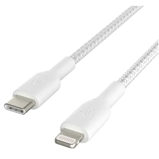 [745883788439] Belkin Cavo Dati Type-C to Lightning 1m In Nylon White (MFI) CAA004BT1MWH