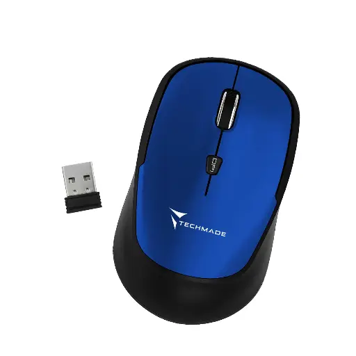 [8099990149976] Techmade Mouse Wireless Blue TM-XJ35-BL