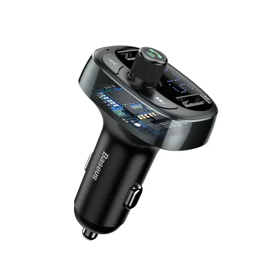 [6932172628239] Baseus Transmitter Bluetooth FM For Auto Shaped S-09 Black CCMT000301