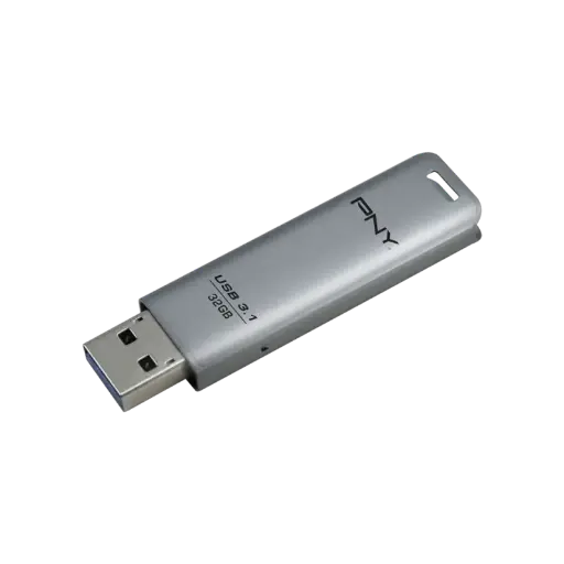 [3536403372309] PNY Pen Drive 32GB 3.1 Elite Steel FD32GESTEEL31G-EF