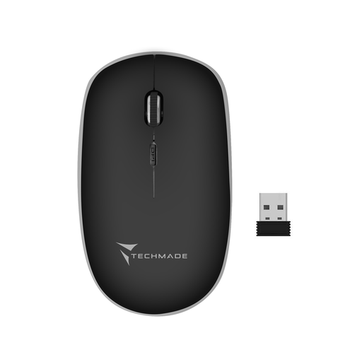 [8099990143547] Techmade Mouse wireless black TM-MUSWN4B-BK