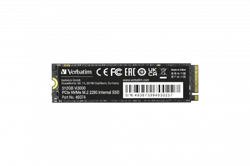 [023942493747] Verbatim SSD 512GB NMVe PCIe M.2 VI3000 49374