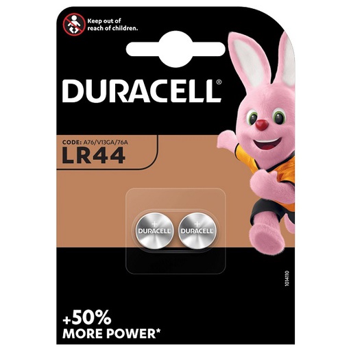 [5000394504424] Duracell Batteria a Bottone Specialistica LR44 76A/V13GA/A76