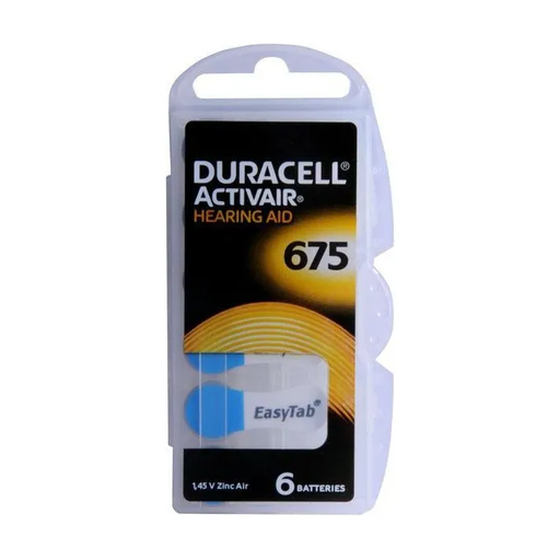 [4043752174649] Duracell Batteria ActiveAir per apparecchi acustici confezione 6 pezzi DA675 PR44