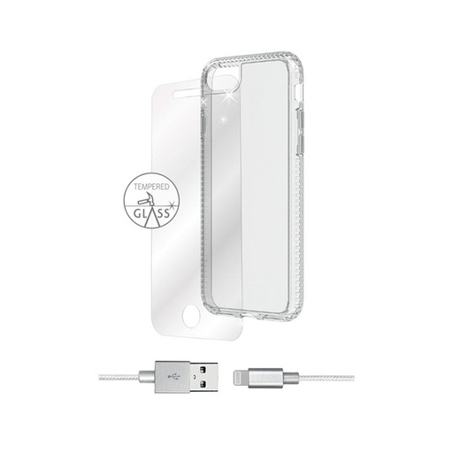 [8020595539558] Vodafone custodia + pellicola + cavo Lightning  iPhone 7  trasparente