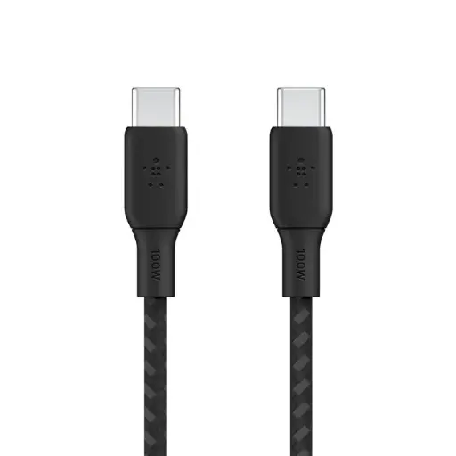 [745883842117] Belkin Cavo Dati Type-C to Type-C 100W 3 m In Nylon Black CAB014BT3MBK