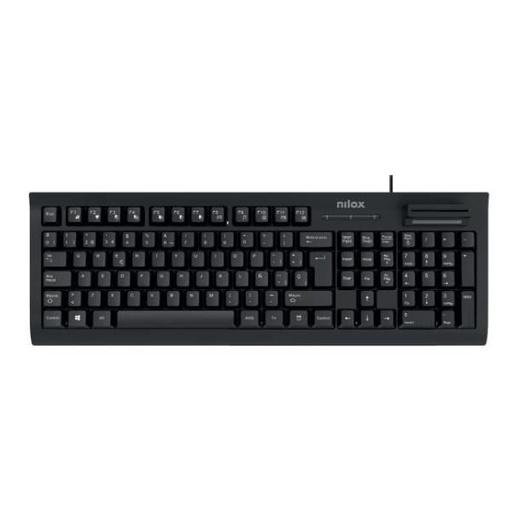 [8054320847786] Nilox Keyboard with Integrated Smart Card Reader NXKIR00001