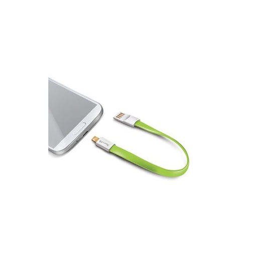 [8021735094548] Celly data cable micro USB 22cm green USBMMICROG