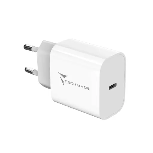 [8099990150194] Techmade Charger USB-C 20W White TM-381B
