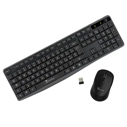 [8099990149952] Techmade Kit Mouse e Tastiera Wireless Black TM-KM001