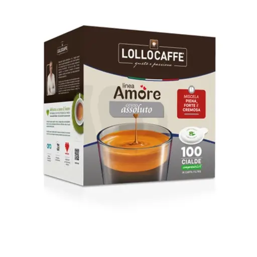 [8034097156557] Lollo Box Caffè in Cialde Amore Assoluto 44 mm 100 Pz